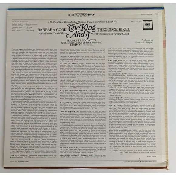 The King and I vinyl vintage Barbara Cook and Theodore Bikel - Picture 3 of 5